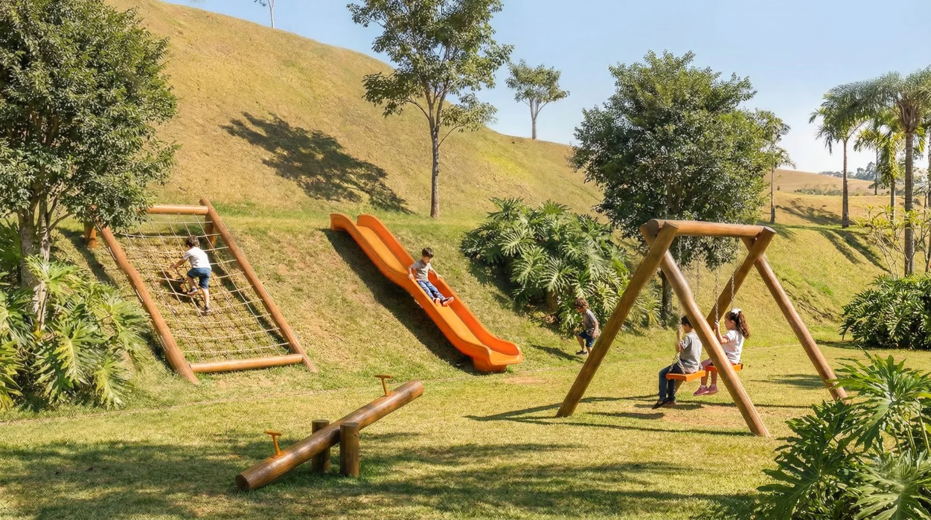 LAS VILLES — playground em meio à mata nativa